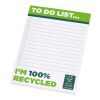 Bloc-notes A6 recyclé Desk-Mate® blanc | 25 pages | sans marquage | non disponible | non disponible