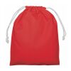 Sac à cordon en coton de 15 x 20 cm rouge | sans marquage | sans marquage