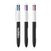 BIC® 4 Colours Soft Blanc-Noir | Sérigraphie 1 couleur | Corps-centré clip | 30.00 mm x 43.00 mm