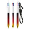 BIC® 4 Colours® Flags Collection + lanyard Blanc-Noir-Rouge-Noir / rouge / jaune(3)