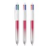 BIC® 4 Couleurs® Bicolor + Lanyard rose | Sérigraphie 1 couleur | Partie haute-derrière le clip | 22.00 mm x 10.00 mm
