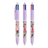 BIC® 4 Couleurs® Pastel + Lanyard Violet pastel | Sérigraphie 1 couleur | Corps-à la droite du clip | 30.00 mm x 43.00 mm