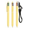 BIC® 4 Couleurs® Pastel + Lanyard Jaune