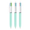 BIC® 4 Couleurs Fashion bille Blanc-Blanc/Bleu Clair(2) | sans marquage | non disponible | non disponible