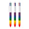 BIC® 4 Couleurs® Rainbow Decor Rouge-Vert argent rouge(2)