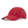 Casquette sandwich 6 panneaux Morion GRS recyclée ajustable Standard | Rouge | sans marquage | non disponible | non disponible | non disponible
