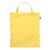 Sac en coton Fairtrade avec petites anses jaune | sans marquage | sans marquage