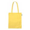 Sac en coton Fairtrade avec grandes anses jaune | sans marquage | sans marquage