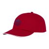 Casquette 5 panneaux sandwich Styx Standard | Rouge | sans marquage | non disponible | non disponible | non disponible