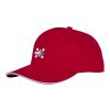 Casquette sandwich 5 panneaux Ceto Standard | Rouge | sans marquage | non disponible | non disponible | non disponible