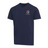 T-shirt unisexe en coton bio certifié OCS Balfour à manches courtes et col en V de 200&nbsp;g/m² Marine | L