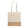 MERCAT. Sac 100% coton (160 g/m²) avec détails en imitation jute Beige | sans marquage
