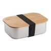SHINO. Boite thermique en acier inoxydable, couvercle en bambou 800 ml Beige | sans marquage