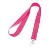 LARIAT. Lanyard en polyester Rose | sans marquage