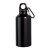 LANDSCAPE S. Bouteille de sport 400mL en aluminium avec mousqueton Noir | sans marquage