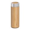 NATUREL. Bouteille thermos en bambou et acier inoxydable (90 % recyclé) 430 mL Beige | sans marquage