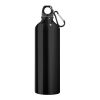 LANDSCAPE L. Bouteille de sport 800mL en aluminium avec mousqueton Noir | sans marquage