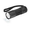 FLASHY. Lampe de poche en aluminium avec 9 LED Noir | sans marquage