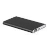 MARCET. Power bank Slim de 4 000 mAh en aluminium recyclé (100% rAL) et ABS recyclé (100 % rABS) Noir | sans marquage
