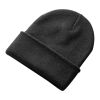 CARL. Bonnet unisexe en polyester recyclé (100% rPET) Noir | sans marquage