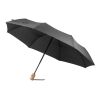 RIVER. Parapluie pliable en polyester recyclé (100% rPET) 190T pongé à ouverture et fermeture automatiques Noir | sans marquage