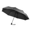 CIMONE. Parapluie pliable en polyester recyclé (100% rPET) pongé 190T avec ouverture automatique Noir | sans marquage