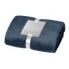 DYLEAF. Couverture polaire (240 g/m²) avec ruban pour carte de personnalisation Bleu | sans marquage