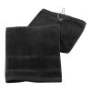 GOLFI. Serviette multifonctionnelle en coton (430 g/m²) Noir | sans marquage