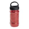 ARTX PLUS. Ensemble de bouteille en PP et PET et serviette de sport en polyamide et polyester Rouge | sans marquage