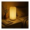 Lampe LED en papier pliable Coollux Aurora Tall sur base en bois, 32cm Nature