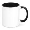 Mug subli Oslo coloré à l'intérieur & anse 300ml Blanc-Noir | sans marquage | non disponible | non disponible | non disponible