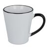 Mug subli Melbourne bord & anse colorés 300ml Blanc-Noir | sans marquage | non disponible | non disponible | non disponible