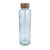 Bouteille d'eau en verre recyclé InSideOut ReuuZ avec bouchon en bois 650 ml Transparent | sans marquage | non disponible | non disponible