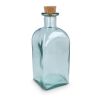 Bouteille en verre recyclé InSideOut Square ReuuZ avec bouchon en liège 1 L Transparent | sans marquage | non disponible | non disponible