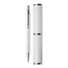Stylo bille dans étui tube métal Blanc | Tampographie 1 couleur | à 180 degrés du clip | 7 mm x 45 mm | non disponible