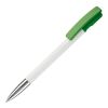 Stylo Nash Opaque Blanc-Vert | Sérigraphie 1 couleur | à 90 degrés du clip | 42 mm x 25 mm | non disponible