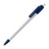 Stylo Baron Colour opaque Blanc-Bleu foncé | Sérigraphie 1 couleur | à 180 degrés du clip | 45 mm x 25 mm | non disponible
