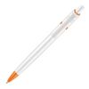 Stylo Ducal opaque Blanc-Orange | Sérigraphie 1 couleur | à 270 degrés du clip | 40 mm x 25 mm | non disponible