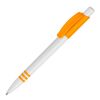 Stylo Tropic opaque Blanc-Orange | Sérigraphie 1 couleur | à 90 degrés du clip | 45 mm x 25 mm | non disponible