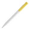 Stylo Pier opaque Blanc-Jaune | Sérigraphie 1 couleur | à 90 degrés du clip | 45 mm x 25 mm | non disponible