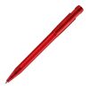 Stylo Pier Clear transparent Rouge / blanc-Rouge / blanc | Sérigraphie 1 couleur | dans le prolongement du clip | 45 mm x 25 mm | non disponible