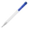 Stylo Ingeo TM Pen Clear transparent Bleu / Blanc | Sérigraphie 1 couleur | À 180 degrés du clip | 45 mm x 25 mm | non disponible
