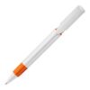 Stylo S40 Grip opaque Blanc-Orange | Tampographie 1 couleur | dans le prolongement du clip | 40 mm x 8 mm | non disponible
