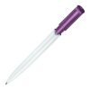 Stylo S40 Colour opaque Blanc-Transparent Lilas | Tampographie 1 couleur | à 90 degrés du clip | 40 mm x 8 mm | non disponible