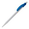 Stylo Cosmo Opaque Blanc-Bleu roi | Sérigraphie 1 couleur | à 90 degrés du clip | 45 mm x 25 mm | non disponible