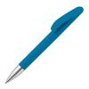 Stylo-bille Slash soft touch R-ABS Bleu / Blanc | Impression Numérique 3D | dans le prolongement du clip lorsque la pointe est active | 55 mm x 6 mm | non disponible