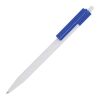Stylo bille Kuma couleur opaque Blanc-Bleu roi | Tampographie 1 couleur | sur le clip | 40 mm x 6 mm | non disponible