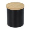 Bougie végétale parfumée Bhakti dans un pot en aluminium recyclé Noir | Impression Numérique | top | Ø 65 mm