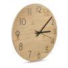 Horloge murale en bambou Nature | sans marquage | non disponible | non disponible