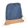 Sac à cordon R-PET & liège 35 x 40cm Bleu foncé | sans marquage | non disponible | non disponible